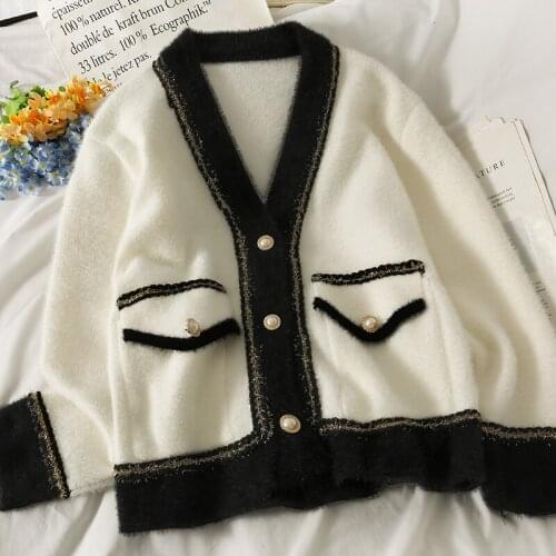Fall 2020 women clothing new Hot selling cropped cardigan women korean fashion casual knitted ladies tops black cardigan Vy2523