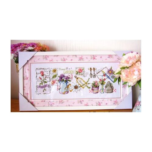Gold Collection Lovely Counted Cross Stitch Kit Flower Garden Park Flowers SO