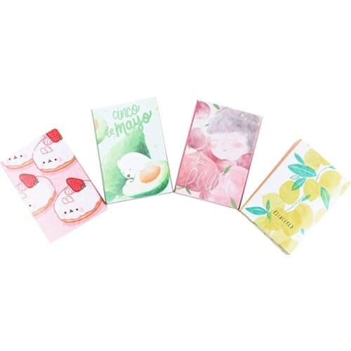1pack fruit Memo Remarks Self-Adhesive 6Folding Decoration 85*60MM Lemon Avocado Strawberry Peach
