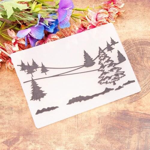 10.5x14.8cm hill paper Embossing folders Plastic Scrapbooking DIY Template Fondant Cake Photo Album Card Making Easter gift
