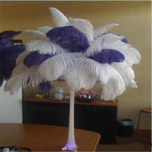 100 pcs Per lot 20~25cm White Ostrich Feather Plume Craft Wedding Party Table Centerpieces Decoration