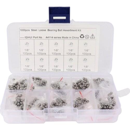 1000pcs/lot Assorted Precision Steel Bearing Balls 1/8 inch Grade 25 High Precision Smooth Ball