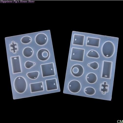 12 Designs Silicone Mold Cabochon Necklace Pendant Resin Jewelry Making Mould DIY Hand Craft Resin Crystal Epoxy Resin Molds