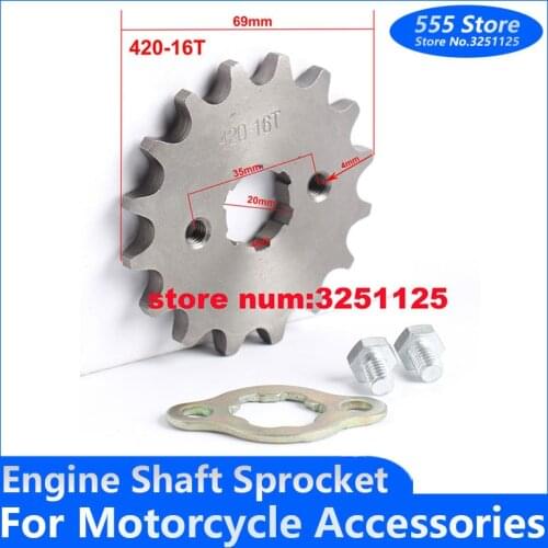 420 13 T Tooth 20mm Front Engine Sprocket for Chinese Dirt Pit Monkey Bike ATV Quad Go Kart Moped Scooter Motorcycle Motorbike