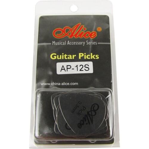 Alice 12pcs/pack Guitar Picks Metal Stainless Steel Bass Picks Plectrums Thickness 0.3mm