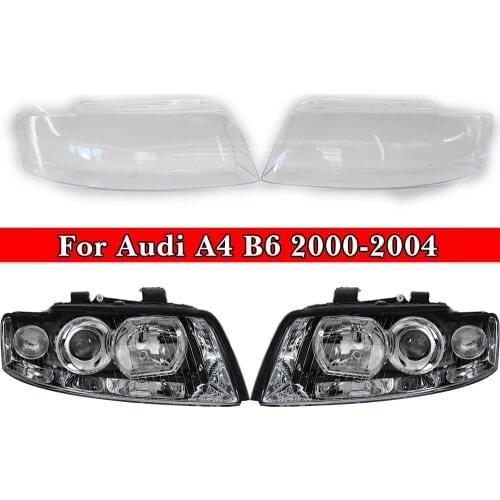 Auto Light Caps Headlight Cover Lamp Case For Audi A4 B6 2000 2001 2002 2003 2004 Headlamp Lens Car Replacement Shell