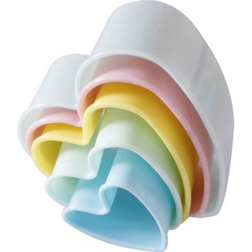 Free Shipping Heart Cookie Cake Mold Sandwich Multi-size Fondant Biscuit Stamp Cutter Set Baking Tool Bakeware