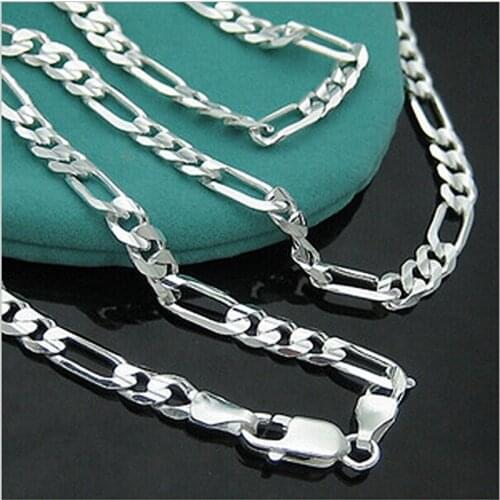 1pcs/bag 9 Lengths Link Chain Mental Necklace Fashion Jewelry Gift to Women Men Choker Unisex 16/18/20/22/24/26/28/30inch