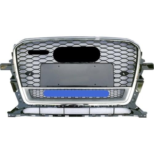 For RSQ5 Style Front Sport Hex Mesh Honeycomb Hood Grill Black for Audi Q5/SQ5 8R 2013 2014 2015 2016 2017 Auto Accessories