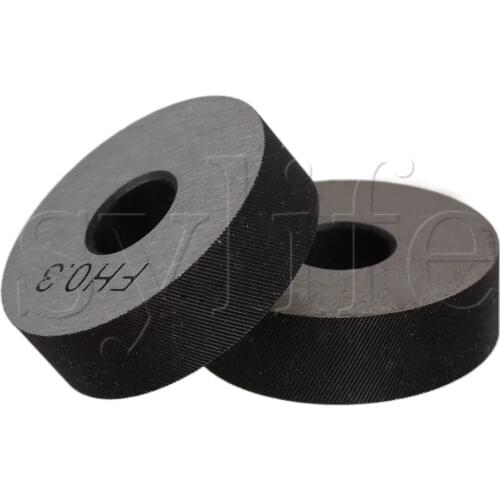 2pcs High Hardness Knurling Tool Silver Diagonal Wheel Linear Knurl 0.3mm Pitch