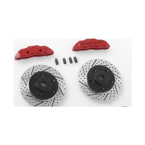Baer Brake Systems Rotor and Caliper Set for 1.9" 5 Lug Steel Wheels For RC8WD Rock crawler Truck RC 1/10 SCX10 AXIAL D90 CROSS