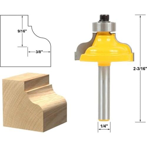 1pcs Ogee Fillet Edging and Molding Router Bit - Medium - 1/4" Shank
