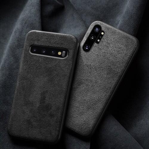 Leather case for Samsung Note 10 plus 10+ A50 A70 A40 A60 A20 A30 cover shockproof Suede fabric capa for samsung galaxy s10 plus