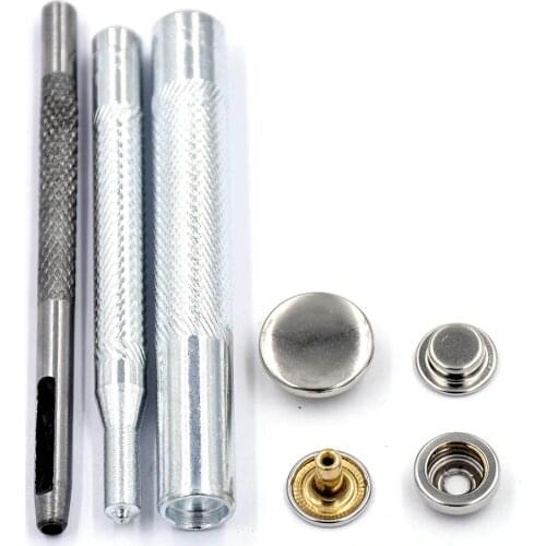 10set brass snap fasteners and tools Clothing accessories Sewing snaps Environmentally Invisible high quality jacket buttons