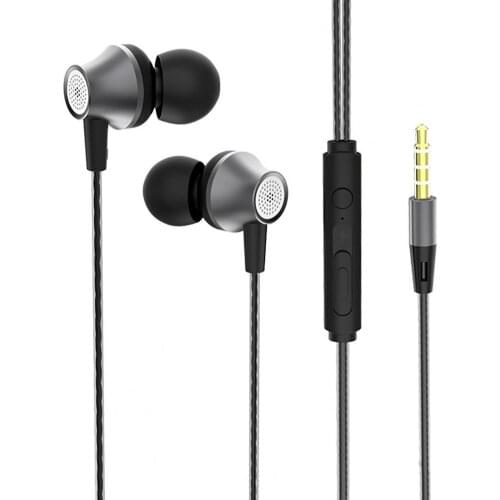 M3 In-Ear Heavy Bass- Magnet Adsorption Wired Earphone with Mic for Cellphone