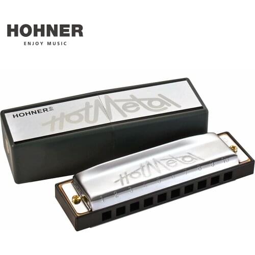 Hohner Hot Metal 10 hole blues Harmonica Key of C