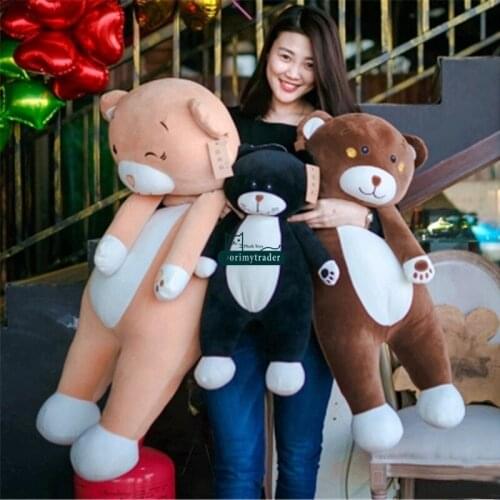 Dorimytrader Lovely Soft Anime Cat Plush Toy Big Soft Cartoon Bear Pillow Cushion Best Gifts for Birthady Xmas 100cm DY61682