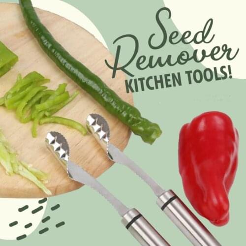 Multi-function Green Pepper Core New Creative Seed Tool Bitter Gourd Coring Device Stainless Steel Household Kitchen Tool 2021