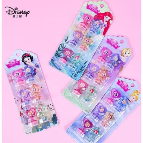 6pcs Disney Frozen Princess Cute Seal Cartoon Color Stationery Seal Set Student Medal Writing Painting Seal Fun Puzzle Gift
