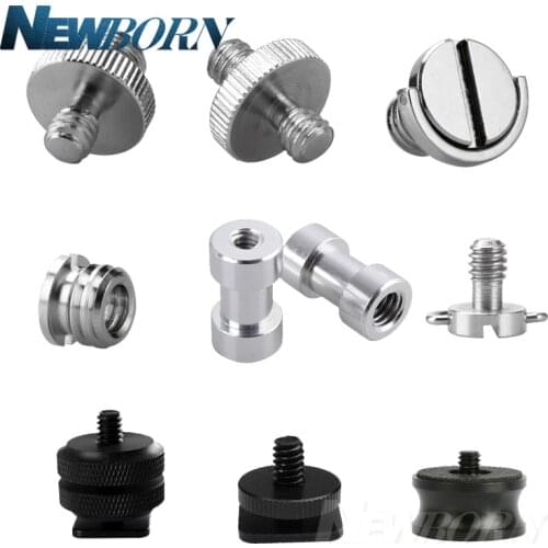 1/4 Inch and 3/8" Converter Threaded Screws Adapter Mount Set for Camera/ Tripod/ Monopod/ Ballhead/ Light Stand/ Shoulder Rig