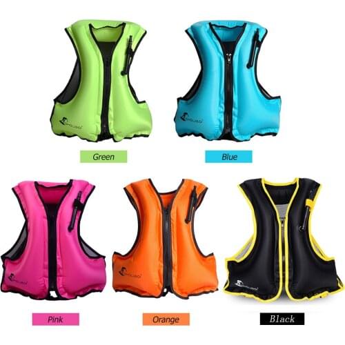 Inflatable Swim Vest Jacket for Snorkeling Floating Device Swimming Drifting Surfing Water Sports Life Saving