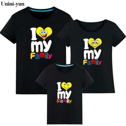 Family matching clothes mother daughter T Shirt son outfits cotton casual short-sleeve T-shirt family look father baby clothing