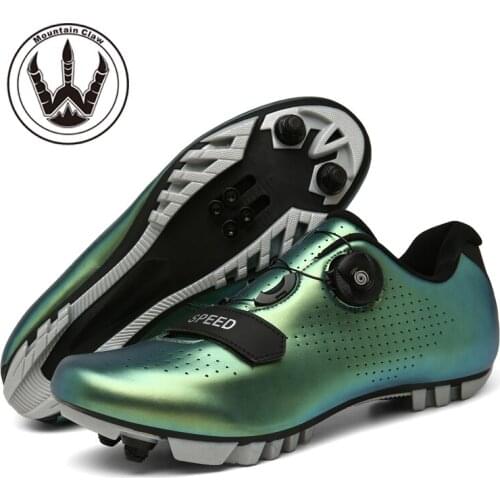 Dazzle Color Cycling Shoes MTB Breathable Self-Locking SPD Cleat Bicycle Shoes Outdoor Racing Sneakers Men Road Bike Sport Shoes