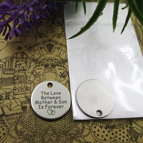 10pcs--"The love Between Mother & Son is forever"stainless steel charms 5 styles for choosing DIY Charms for necklace bracelets