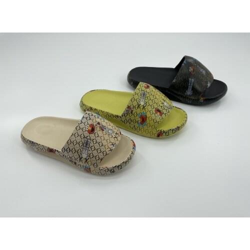 Summer Mens and Womens Personality Pattern EVA Material Indoor Bathroom Non-slip Sandals Cool and Comfortable Slippers