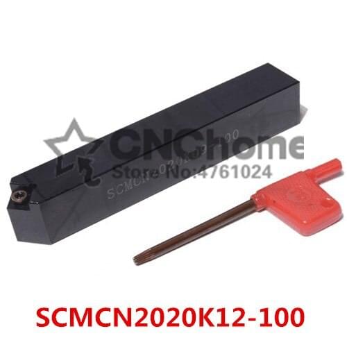 SCMCN2020K12-100 20*20*125MM Metal Lathe Cutting Tools Lathe Machine CNC Turning Tools External Turning Tool Holder S-Type SCMCN