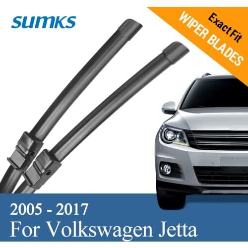 SUMKS Wiper Blades for Volkswagen Jetta 24"&19" Fit Side Pin/Push Button/Slim Push Button Arms 2005 - 2017