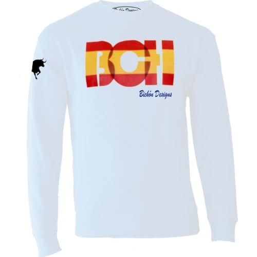 Bichón Designs sweatshirt men and women, white BCH Spain, new collection 2021