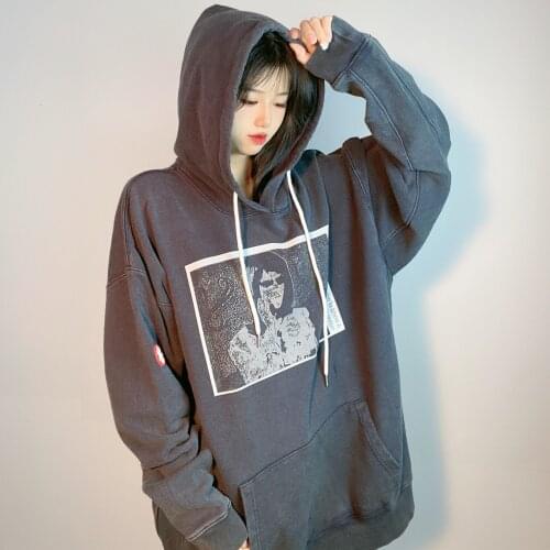 High Street Brand C.E Printing Vintage Washed Black Couple Hoodies Mens Hoodies Kawaii Y2k Womens Sweatshirt Womens Clothing