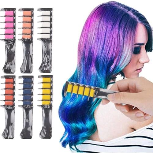 High Quality Mini Disposable Hair Color Dye Comb Personal Salon Use Temporary Crayons Hair Dyeing Tool Color Chalk