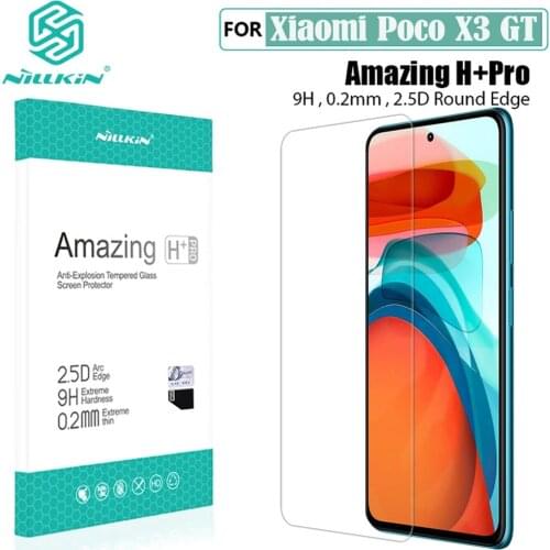 Nillkin Tempered Glass For Xiaomi Poco X3 GT H+PRO Glass 2.5D 9H 0.2mm Anti-Explosion Screen Protector For Xiaomi Poco X3 GT