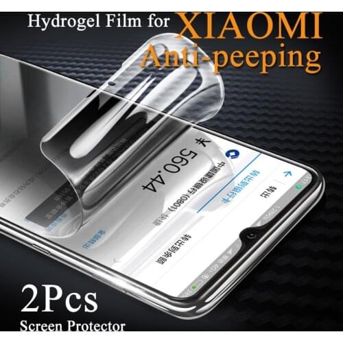 Privacy Screen Protector For Xiaomi 9 9X 10 Pro CC9 Note 9s Lite Soft Anti-peeping Hydrogel Film For Redmi FOCO K20 K30 Pro 10X