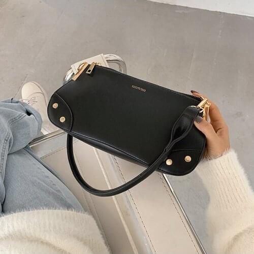 Ladies small rivet PU leather hand bag 2020 retro shoulder bag female travel handbag lady fashion hand bag