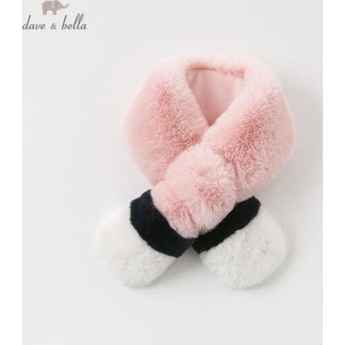 DB11566 dave bella winter baby girl cute pink scarf