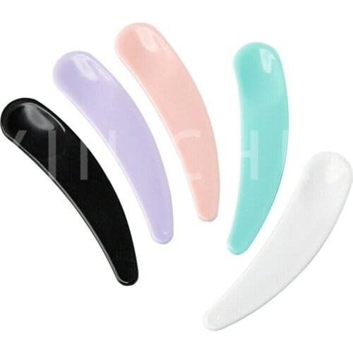 10 Pcs Mini Cosmetic Spatula Disposable Curved Scoop Makeup Mask Cream Spoon Eye Cream Stick Make Up Face Beauty Tool Kits