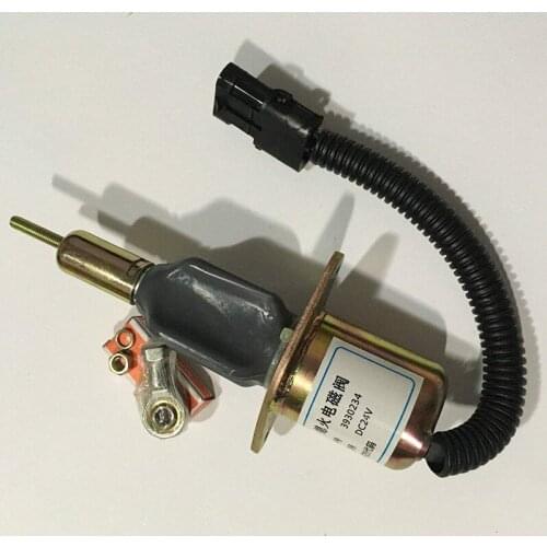24V shutoff Solenoid 3930234 for Cummins 6BT,6CT Engines Komatsu PC360 6months Warranty