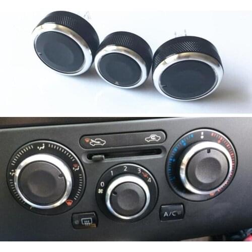 3pcs Car styling Air Conditioning heat control Switch knob AC Knob car accessories for Nissan Tiida/NV200/Livina/Geniss