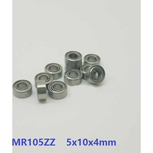 50pcs/100pcs/500pcs MR105ZZ MR105 ZZ Z MR105Z 5x10x4 mm Miniature double shielded deep groove Ball Bearing 5*10*4mm
