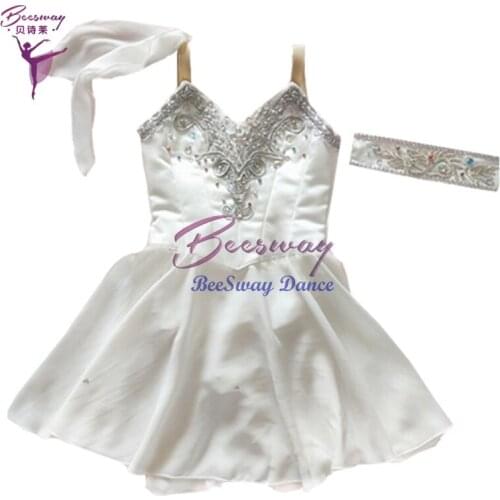 White classical ballet dress women Cupid Ballet Stage Costume Diana And Acteon Variation Ballet Dress Attire for girls