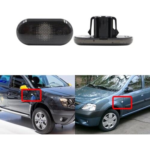 Smoke OEM Side Marker Lamp For Smart Fortwo 453 Renault Megane Twingo Clio Escape Dacia Dokker Duster Lodgy Logan Docks 2PCs