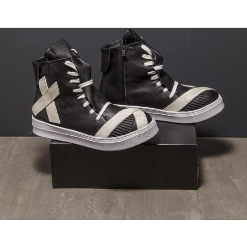 Ankle Botas Hombre Leather Shoes Men Work Bota Masculina High Top Chaussure Homme Casual Mens Shoes Fashion Zapatos De Hombre