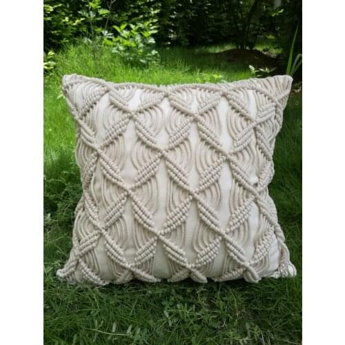 Macrame cushion cover Bohemian throw pillow cover / wedding decorative cushion sham custom size and color