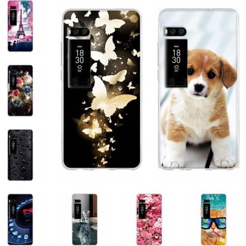 Painted TPU Cover Case For Meizu Pro 7 Soft Silicone Cover For Meizu Pro7 Back Phone Cases For Meizu pro 7 Printing Shells Bags