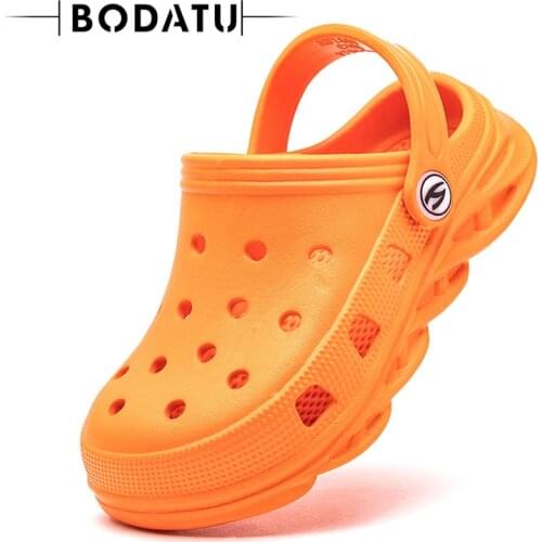 Children Mules Clogs Shoes for Boys Girls Cartoon Slippers Kids Summer Beach Girls Sandals 2021 Fashion Soft Anime boys Slippers