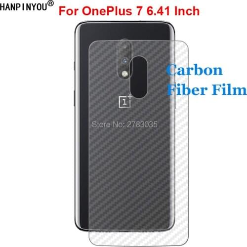 For OnePlus 7 6.41" New Durable 3D Anti-fingerprint Carbon Fiber Back Film Rear Sticker Screen Protector (Not Tempered Glass)