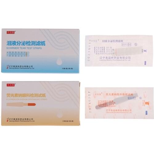 Tear Secretion Detection Filter Paper Strip Fluorescein Sodium Eye Test Strip Ophthalmic Consumables
